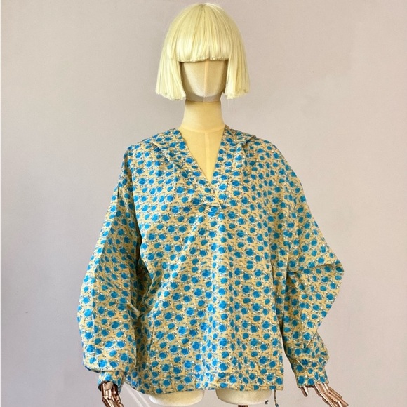 Marc By Marc Jacobs Swimwear Green Floral Hooded Jacket SZ L - Picture 2 of 7